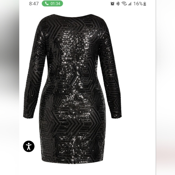 City Chic Dresses & Skirts - CITY  CHIC Elegant Black Sequin Dress